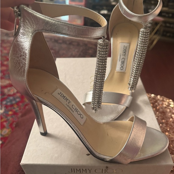 Jimmy Choo Silver Women's Heels - Picture 2 of 7